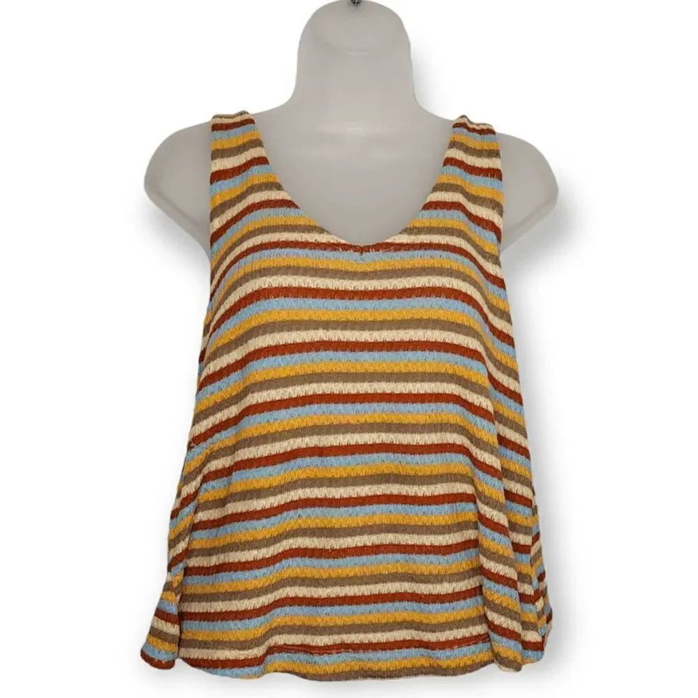 Altar'd State Striped Multicolor Tunic Tank size Medium - Picture 1 of 6